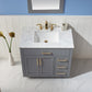 Ivy 36" Single Bathroom Vanity Set with Carrara White Marble Countertop -Altair