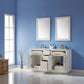 Ivy 60" Double Bathroom Vanity Set with Carrara White Marble Countertop -Altair