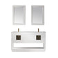 Remi 60" Double Bathroom Vanity Set with Carrara White Marble Countertop - Altair