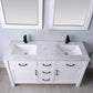 Maribella 60" Double Bathroom Vanity Set with Carrara White Marble Countertop -Altair Designs