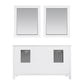 Kinsley 60" Double Bathroom Vanity Set with Carrara White Marble Countertop-Altair Designs