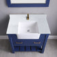 Georgia 36" Single Bathroom Vanity Set with Aosta White Composite Stone Top with White Farmhouse Basin- Altair Designs