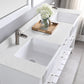 Georgia 72" Double Bathroom Vanity Set with Aosta White Composite Stone Top with White Farmhouse Basin- Altair Designs