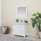 Jardin 36" Single Bathroom Vanity Set with Carrara White Marble Countertop -Altair