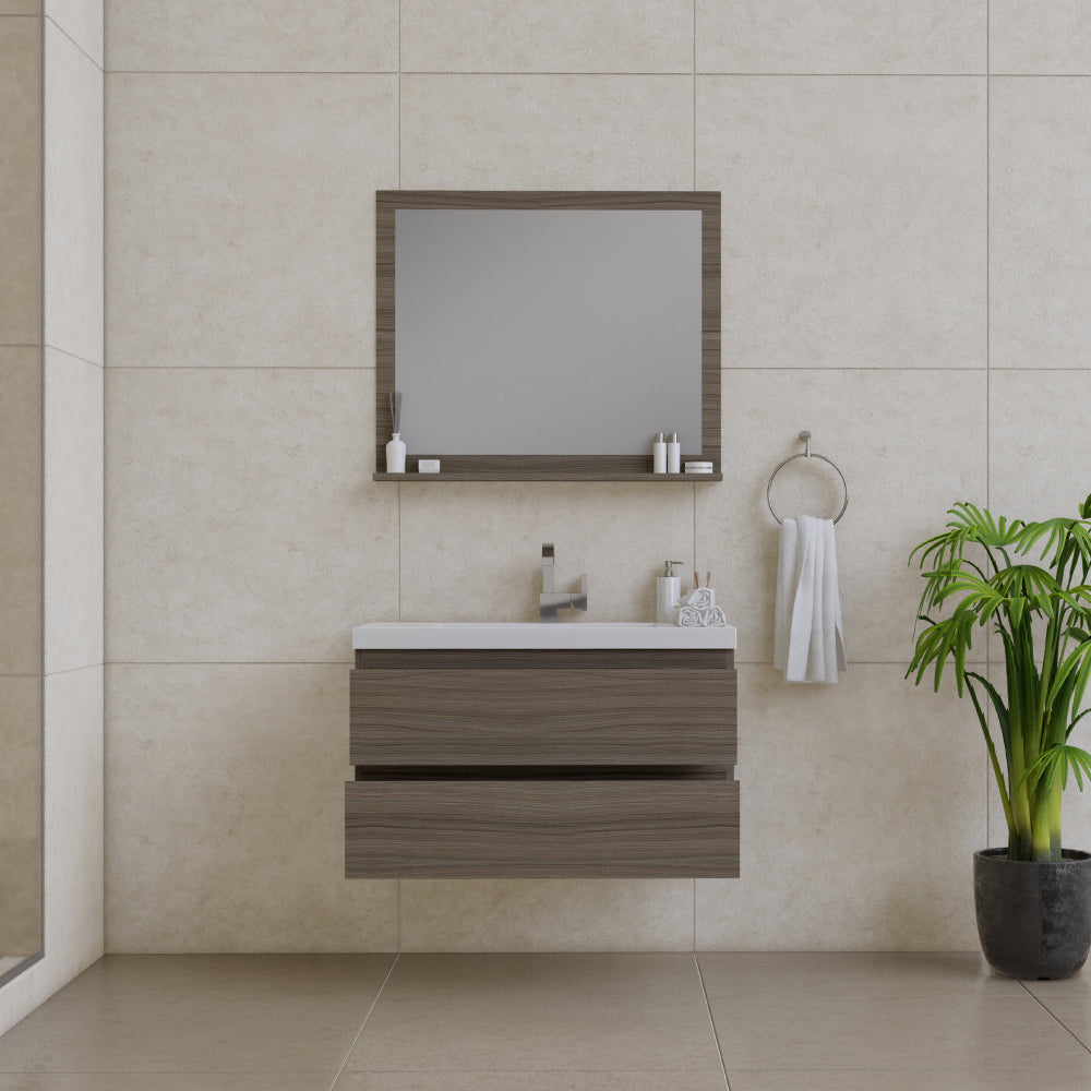 Paterno 36 inch Modern Wall Mounted Bathroom Vanity-Alya Bath