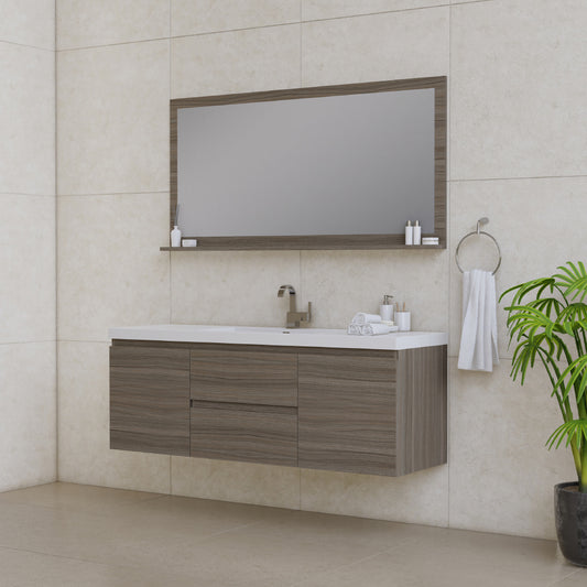Paterno 60 inch Single Modern Wall Mounted Bathroom Vanity-Alya Bath