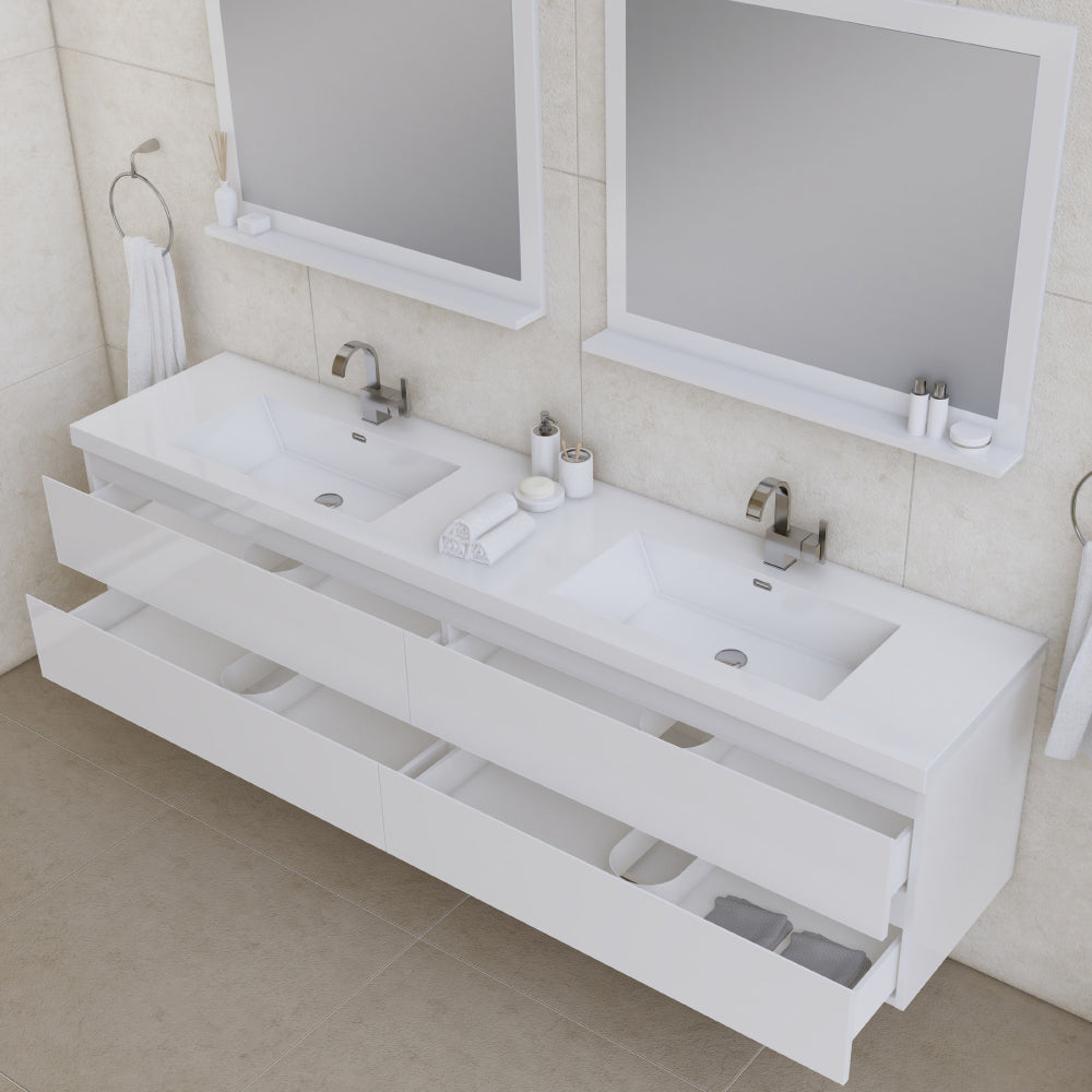 Paterno 84 inch Modern Wall Mounted Bathroom Vanity-Alya Bath