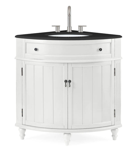 Thomasville 24" White Corner Shape Bathroom Sink Vanity - Model # CF-47533GT-Benton Collection