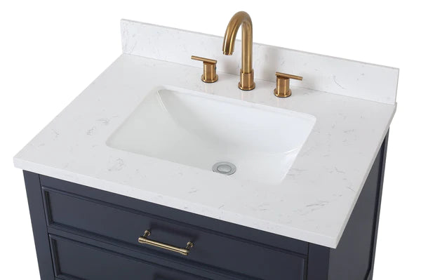 Felton 30" Navy Blue Color Finish Single Sink Bathroom Vanity -  SKU # 7206-NB30 - Tennant Brand
