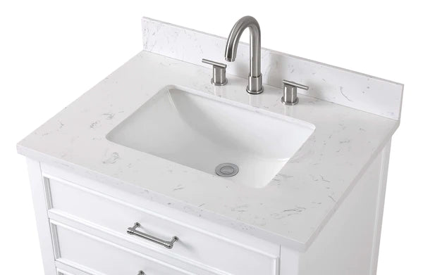 Felton 30" White Finish Single Sink Bathroom Vanity - SKU # 7206-W30 - Tennant Brand