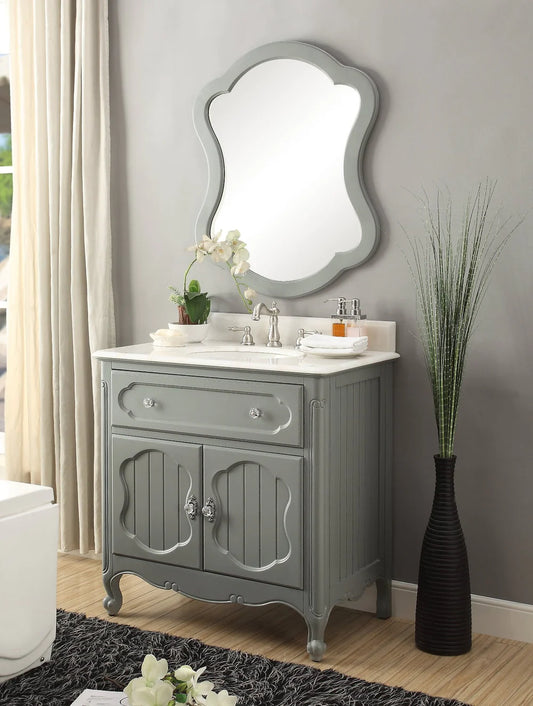 Knoxville 34”  Bathroom Sink Vanity-Grey - # GD-1533CK - The Benton Collection