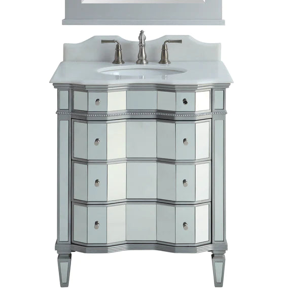 Asselin 30" Mirrored Bathroom Sink Vanity - Model # K2274-30