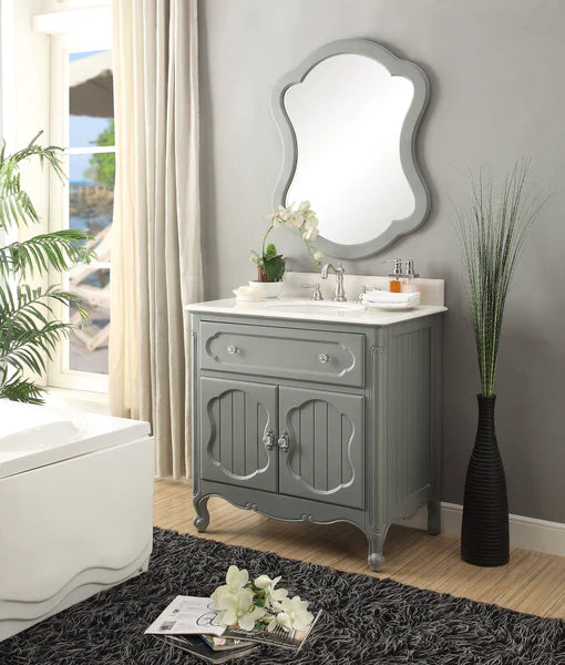 Knoxville 34”  Bathroom Sink Vanity-Grey - # GD-1533CK - The Benton Collection