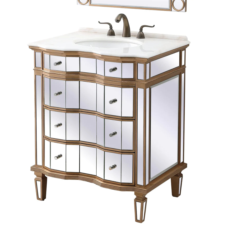 Asselin 30" Mirrored Bathroom Sink Vanity - Model # K2288-30