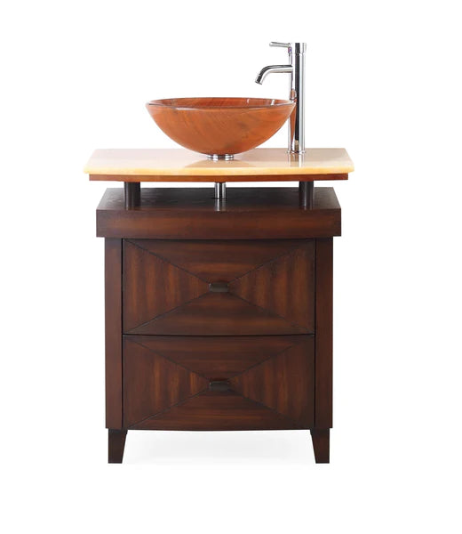 Verdana 28" Onyx counter top Vessel Sink Bathroom Vanity SW-029 - Benton Collection