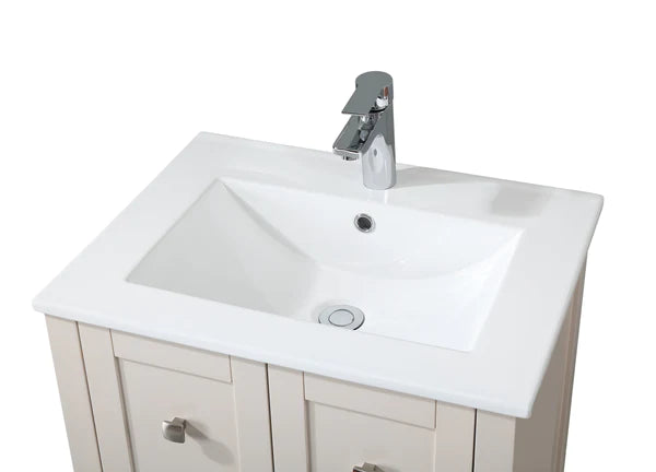 Vermezzo  25" Modern Small Slim Taupe Bathroom Vanity WFS-85053TP-Tennant Brand