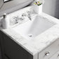Madalyn 24 Inch Cashmere Grey Single Sink Bathroom Vanity With Matching Framed Mirror And Faucet From- Water Creation