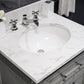 Derby 24 Inch Cashmere Grey Single Sink Bathroom Vanity With Matching Framed Mirror And Faucet- Water Creation
