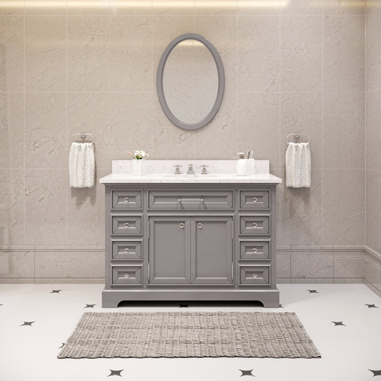 Derby 48 Inch Cashmere Grey Single Sink Bathroom Vanity- Water Creation