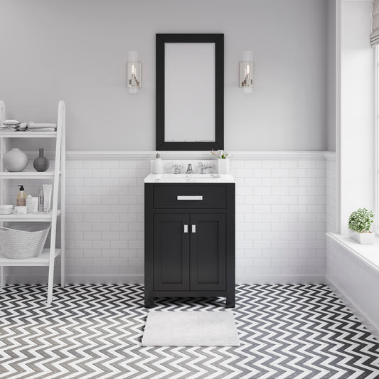 Madison 24 Inch Espresso Single Sink Bathroom Vanity- Water Creation