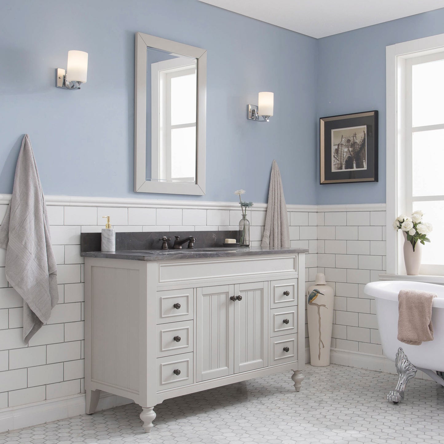 Potenza 48 Inch Earl Grey Single Sink Bathroom Vanity From-Water Creation