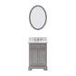 Derby 24 Inch Cashmere Grey Single Sink Bathroom Vanity With Matching Framed Mirror- Water Creation