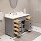 48 Inch Cashmere Grey Single Sink Bathroom Vanity With Faucet From The Derby Collection