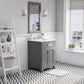 Madison 24 Inch Cashmere Grey Single Sink Bathroom Vanity - Water Creation