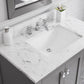 Madison 36 Inch Wide Cashmere Grey Single Sink Bathroom Vanity With Matching Mirror And Faucet(s) - Water Creation