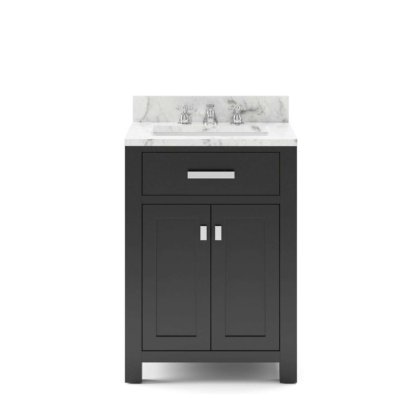 Madison 24 Inch Espresso Single Sink Bathroom Vanity With Faucet - Water Creation lection